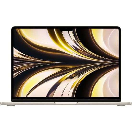 Apple - 13,6" MacBook Air M2 - RAM 8Go - Stockage 256Go - Lumière Stellaire - AZERTY