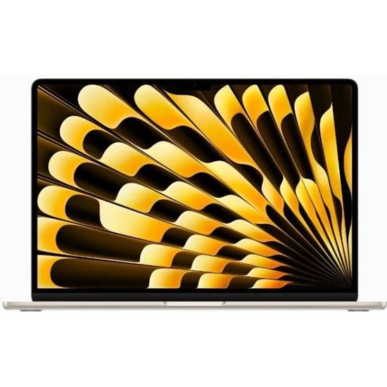 Apple - 15,3" MacBook Air M2 (2023) - RAM 8Go - Stockage 256Go - Lumière Stellaire - AZERTY