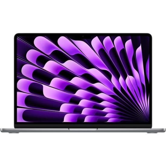 Apple - 13,6" MacBook Air M3 (2024) - RAM 8Go - Stockage 512Go - Gris Sidéral - AZERTY