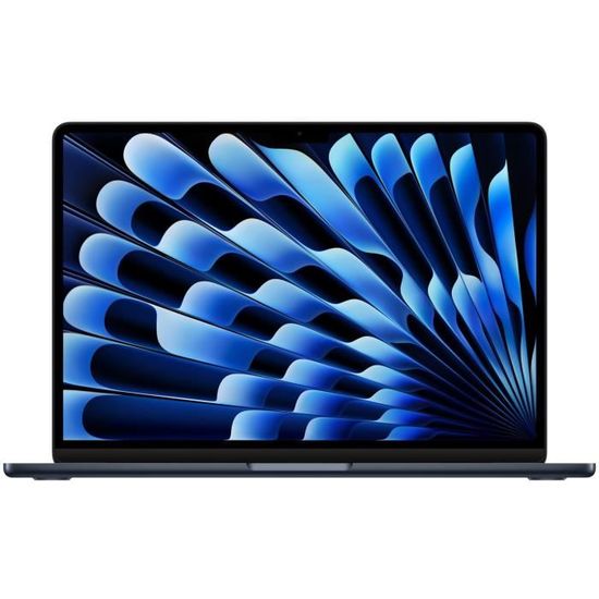 Apple - 13,6" MacBook Air M3 (2024) - RAM 8Go - Stockage 256Go - Minuit - AZERTY