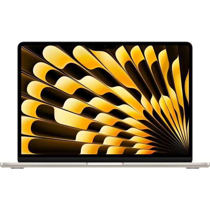 Apple – 136 MacBook Air M4 (2025) – RAM 24Go – Stockage 512Go – CPU 10 cœurs – GPU 10 cœurs – Lumière Stellaire