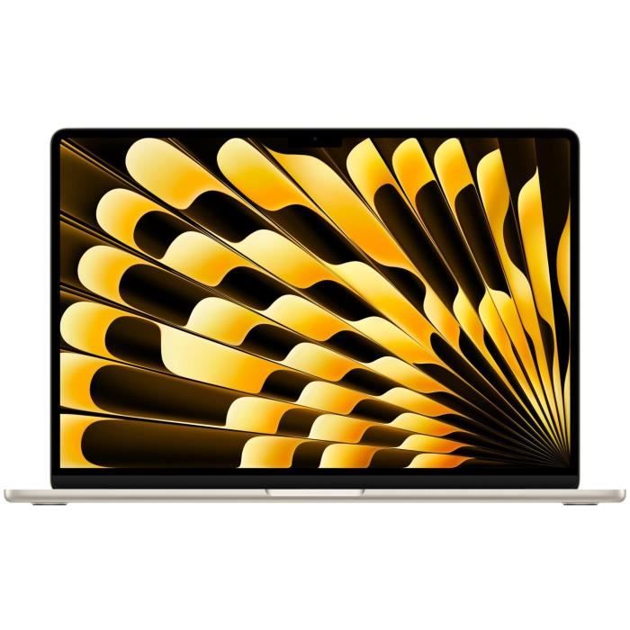 Apple - 15 MacBook Air M3 - RAM 16Go - Stockage 256Go - CPU 8 cœurs - GPU 10 cœurs - Starlight