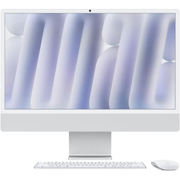 Apple iMac 24 ecran retina 45K 256Go SSD 16Go RAM Puce M4 CPU 8 coeurs GPU 8 coeurs Vert (2024)