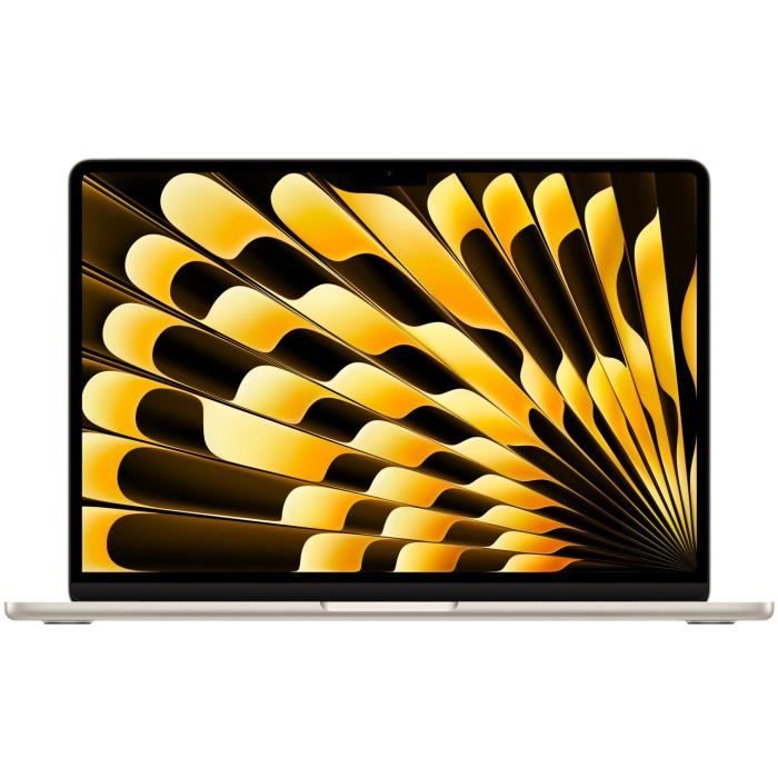 Apple - 136 MacBook Air M3 (2024) - RAM 16Go - Stockage 512Go - Lumière Stellaire - AZERTY