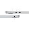 Apple - 15" MacBook Air M3 (2024) - RAM 8Go - Stockage 256Go - Argent - AZERTY-3