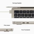 Apple - 13,6" MacBook Air M2 - RAM 8Go - Stockage 256Go - Lumière Stellaire - AZERTY-7