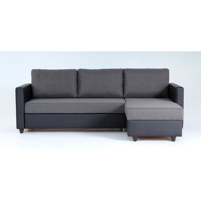 Beige Bois Menzzo Canap/é Convertible L194x P84 x H86 cm