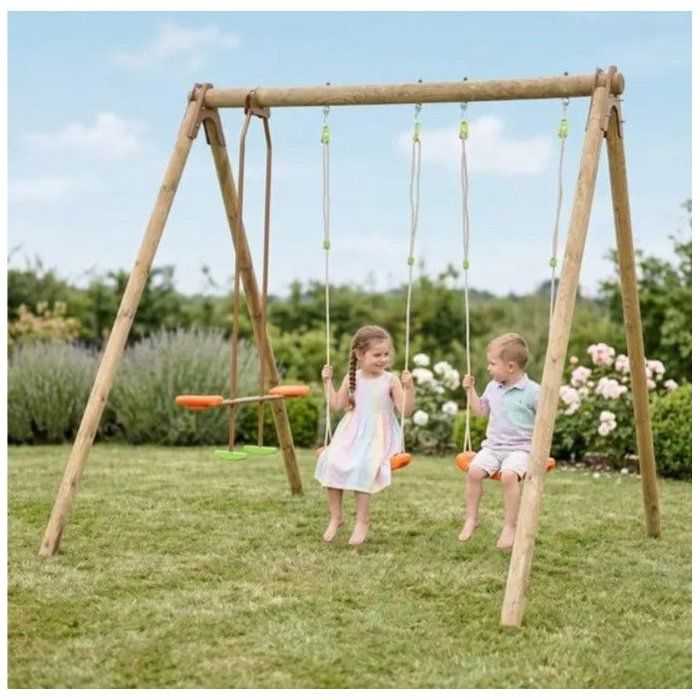 Hess Balançoire En Bois – Série Nature – Fabriquée à La Main – Dès 3 Ans – Diamètre 30 Cm – Pour Jardin Et Terrasse