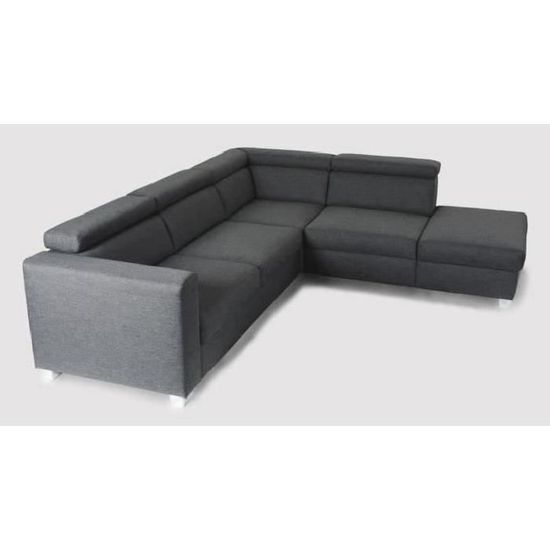 Finlandek Canape D Angle Panoramique Otso 4 Places Tissu Gris