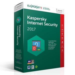 ANTIVIRUS Kaspersky Internet Security 2017 3 Postes / 1 An