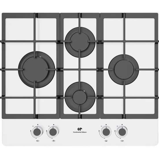 CONTINENTAL EDISON CECTG4GFVW Plaque de cuisson gaz 4 foyers