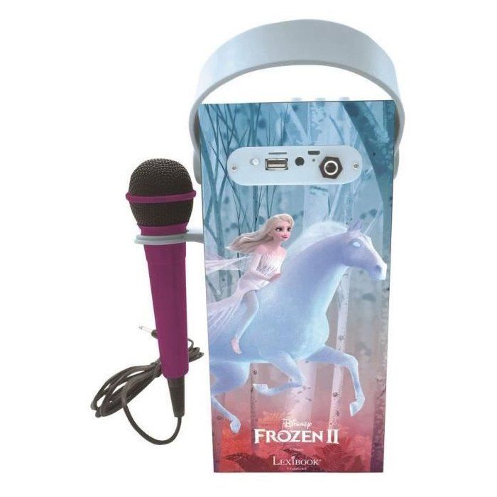 Micro Karaoké Enfant Frozen – Enceinte Bluetooth Avec 2 Micros Sans Fil, Effets Vocaux, Pour Filles 3 à 9 Ans - 7