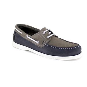 Chaussures bateau en cuir marron pour homme en taille 47 à 52