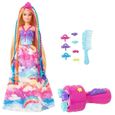 Barbie - Poupée Barbie Princesse Tresses Magiques, avec extensions capillaires et accessoires - Poupée Mannequin - Dès 3 ans-1