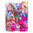 Barbie - Poupée Barbie Princesse Tresses Magiques, avec extensions capillaires et accessoires - Poupée Mannequin - Dès 3 ans-5