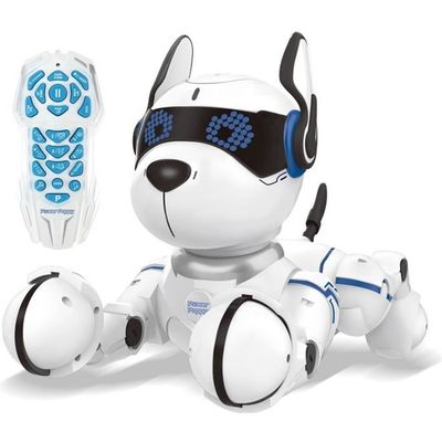 Gris clair-Robot électronique RC drôle pour enfants, chien