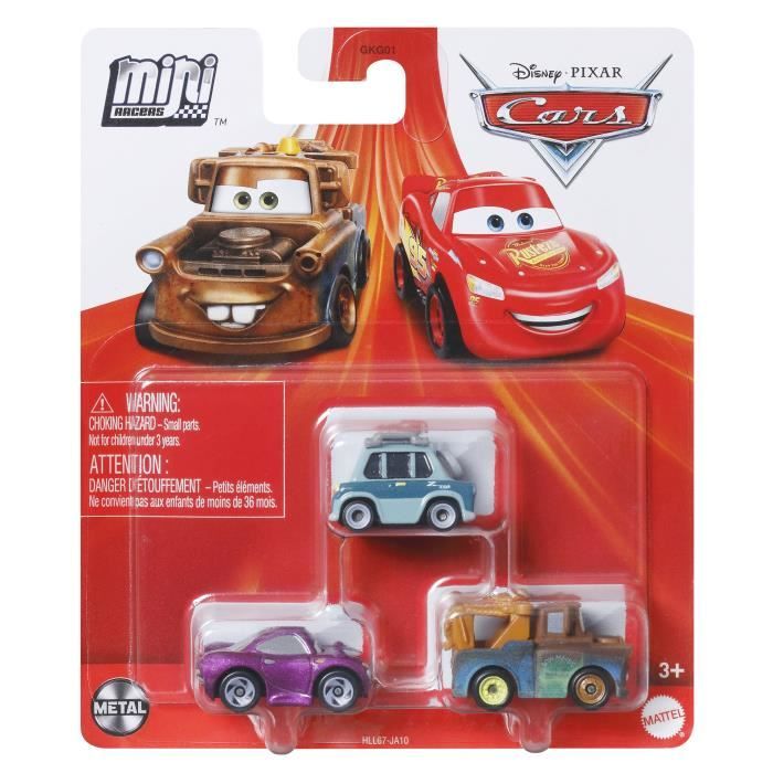 Mattel Disney Pixar Cars Assortiment Pack de 3 Mini Camions Jouets