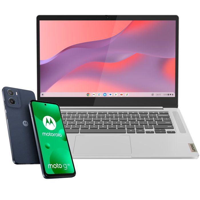 PC Portable Chromebook Lenovo IdeaPad Slim 3 14M868  Chrome OS - 14 FHD - MT8186 - RAM 4 Go - Stockage 64 Go + Motorola G05