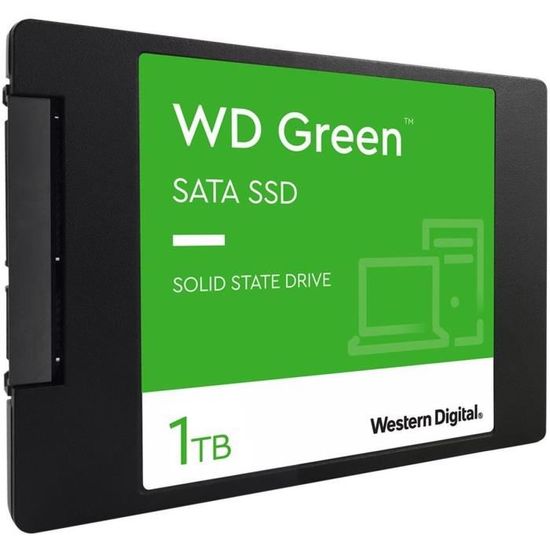 WESTERN DIGITAL - Green - Disque SSD Interne - 1 To - 2,5" - WDS100T3G0A