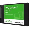 WESTERN DIGITAL - Green - Disque SSD Interne - 480 Go - 2,5" - WDS480G3G0A-2