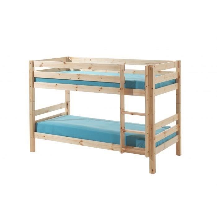Pino Lit Superpose Enfant Contemporain En Bois Pin Massif Nature