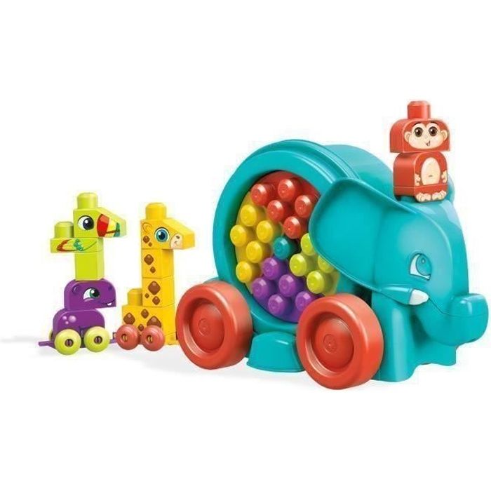 MEGABLOKS La Parade De L elephant Bleu Cdiscount Jeux Jouets