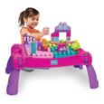 MEGABLOKS - Table d'Apprentissage Rose - Jouet éducatif en plastique pour enfant de 12 mois - 3 modes de jeu-2