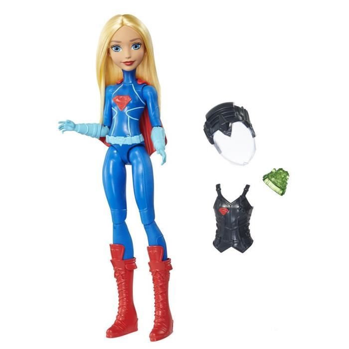 Poupée DC Super Hero Girls Supergirl 30 Cm Articulée - Avec Tenue En Tissu, Cape Et Carte D'identité - Jouet Pour Enfants
