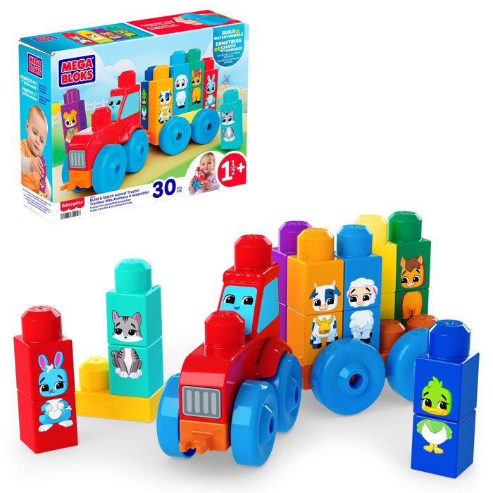 Le tracteur des animaux - dès 1 an et demi - Mega Blocks - JKG33