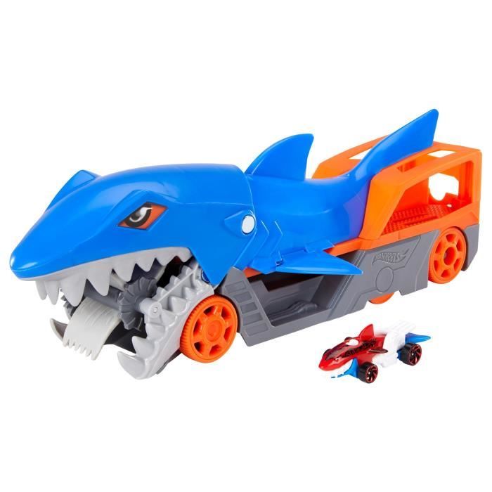 Hot Wheels City Requin Transporteur, camion qui avale les petites voitures  et peut en contenir jusqu'à 5, un véhicule inclus, jouet pour enfant, GVG36  : : Jeux et Jouets