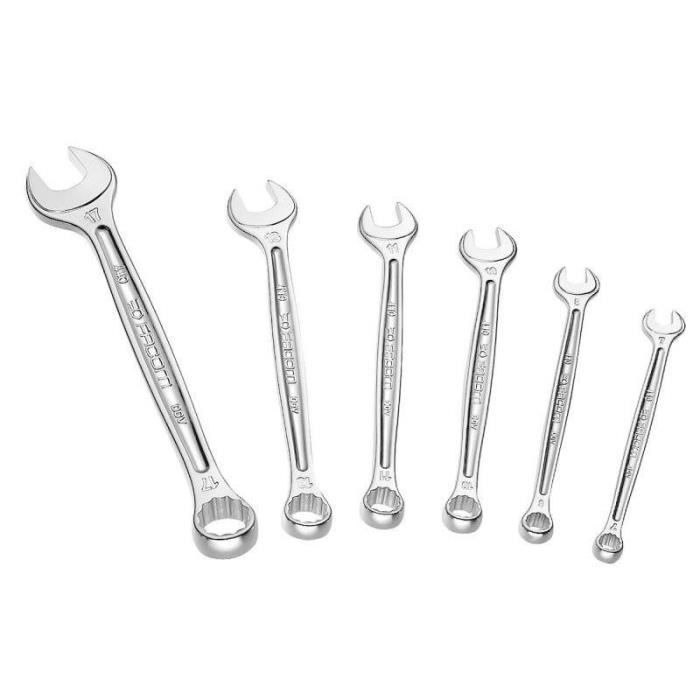Jeu de 6 clés mixtes Facom 7 8 10 11 13 17 mm