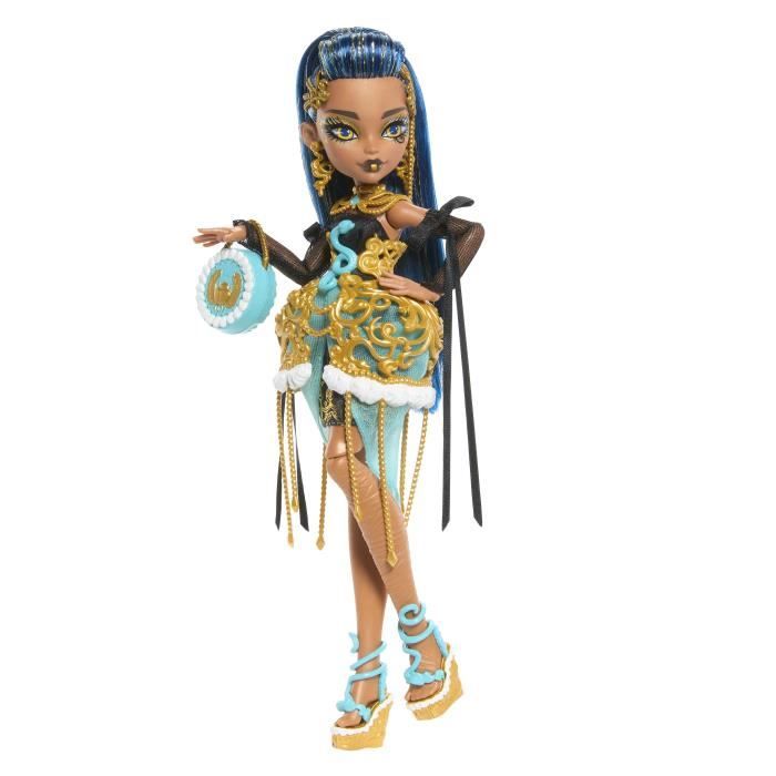 Monster High Poupée Frankie Stein Anniversaire Monstrueusement Mémorable avec robe de fête et accessoires à thèmes dont un ballon un cadeau et un à lèvres JBG75 - vue 7