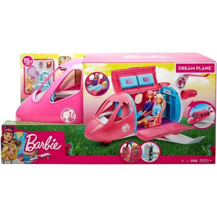 Barbie - L'Avion de Rêve de Barbie - Véhicule Poupée Mannequin - 3 ans et + GDG76