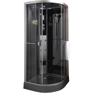 CABINE DE DOUCHE Cabine hydromassante ONDEE NED - 1/4C 90cm - Gris 