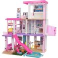 Barbie - Coffret maison de rêve Barbie, 3 niveaux, lumières et sons et + de 75 accessoires - Accessoire Poupée Mannequin - Dès 3-0