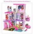 Barbie - Coffret maison de rêve Barbie, 3 niveaux, lumières et sons et + de 75 accessoires - Accessoire Poupée Mannequin - Dès 3-8