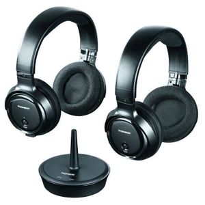 THOMSON WHP3203DPL Casques sans fil UHF 2 canaux Noir THOMSON WHP3203DPL Casques sans fil UHF 2 canaux Noir