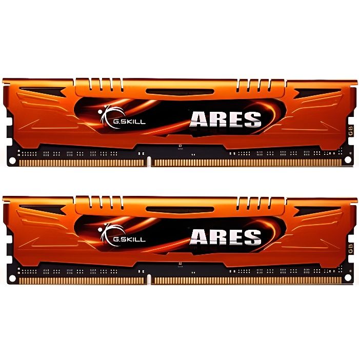 Achat Memoire PC G.SKILL RAM PC3-12800 / DDR3 1600 Mhz - F3-1600C9D-8GAO - DDR3 Performance Series - Ares - Low Profile pas cher