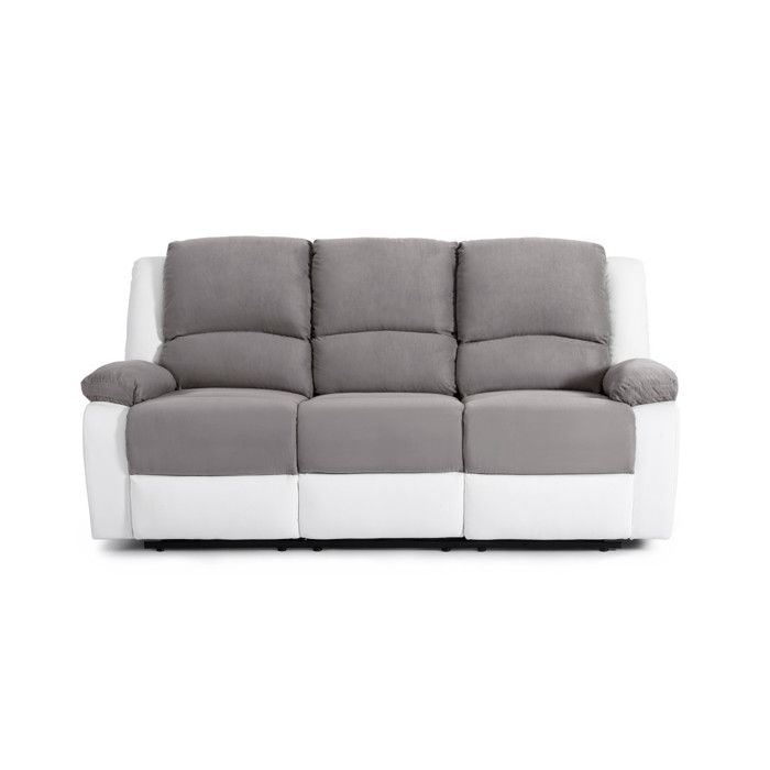 Canapés 3 places 2 places et un fauteuil relax en tissu TOLZANO