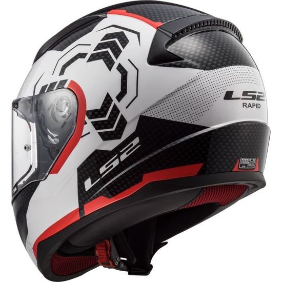 L LS2 Casque moto RAPID Blanc Blanc