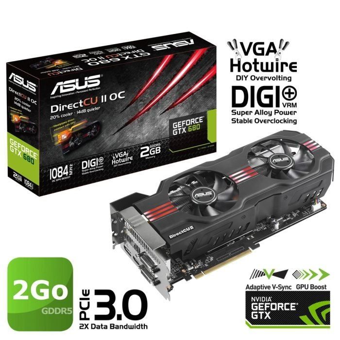 Acheter Asus GTX680 2Go GDDR5 DirectCU2 OC Reconditionné - 75,00 € Asus GTX680 2Go GDDR5 DirectCU2 OC Reconditionné - Asus reconditionné disponible sur Cdiscount Seconde Vie