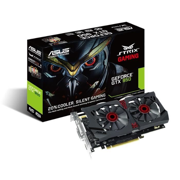 Asus STRIX GTX 950 2Go GDDR5 Reconditionné - Asus reconditionné disponible sur Cdiscount Seconde Vie