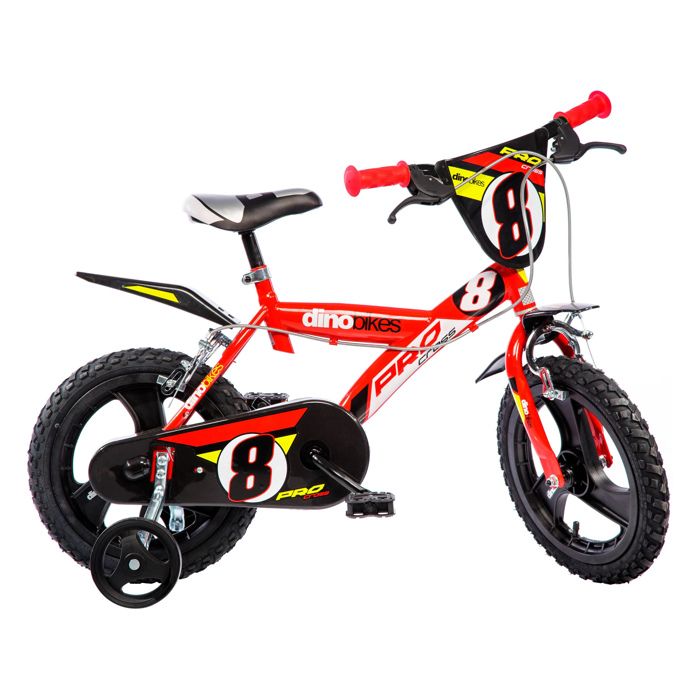 Vélo Enfant garçon - DINOBIKES - 14'' - Rouge - BMX - Rigide