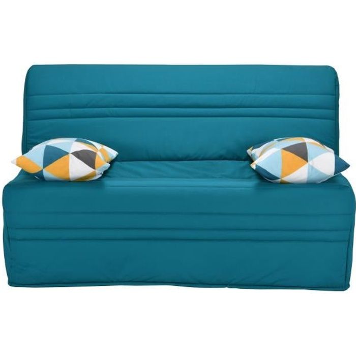 JOE Banquette BZ GEOMETRICO - Tissu turquoise - L 143 x P 101 x H 95 cm