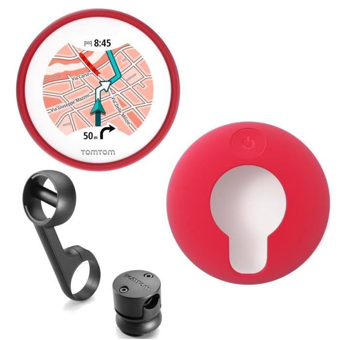 Også Snuble enkemand TomTom VIO GPS pour Scooter + Housse silicone rouge - Cdiscount Auto