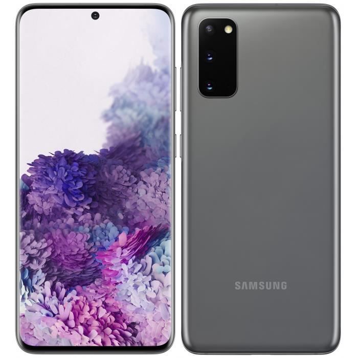 Vente Téléphone portable Samsung Galaxy S20 128 Go 5G Gris pas cher Vente Téléphone portable Samsung Galaxy S20 128 Go 5G Gris pas cher