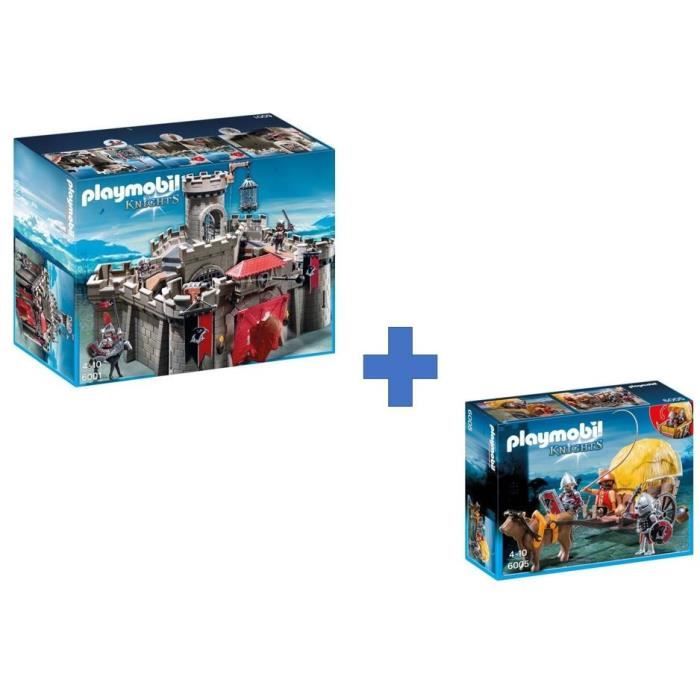 Playmobil Knights Citadelle Des Chevaliers De L Aigle Chevaliers De L Aigle Avec Charrette Piegee Achat Vente Univers Miniature Cdiscount Ce site n'est pas associé à playmobil® france, il s'agit simplement d'un site de passionné de l'univers des chevaliers playmobil dans lequel nous vous proposons aussi d'acheter un chateau fort playmobil disponible. citadelle des chevaliers de l aigle