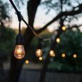 Guirlande lumineuse à ampoules MAFY LIGHT - douille E27 - style vintage - 6m - 10 ampoules - noir-1