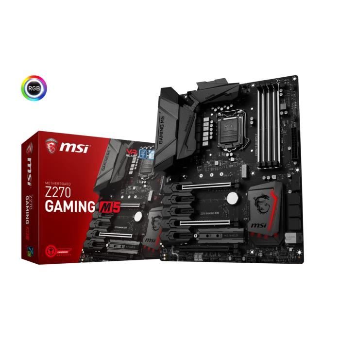 MSI Carte mère Z270 GAMING M5 - Socket LGA 1151 - DDR4 MSI Carte mère Z270 GAMING M5 - Socket LGA 1151 - DDR4