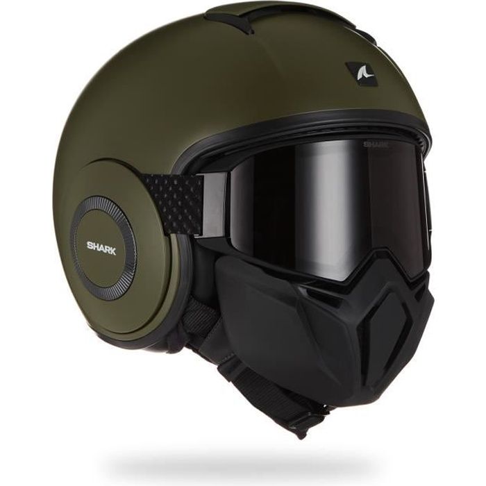 SHARK Casque moto jet Street Drak - Vert kaki